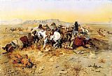 Charles Marion Russell - A Desperate Stand